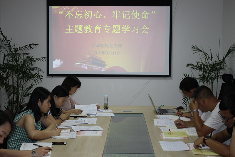 區(qū)城建投公司黨支部開(kāi)展“先學(xué)、先查、先改”工作 預(yù)熱 “不忘初心、牢記使命”主題教育工作